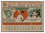 1956 Topps Baseball #329 Lou Berberet Senators EX-MT 535377