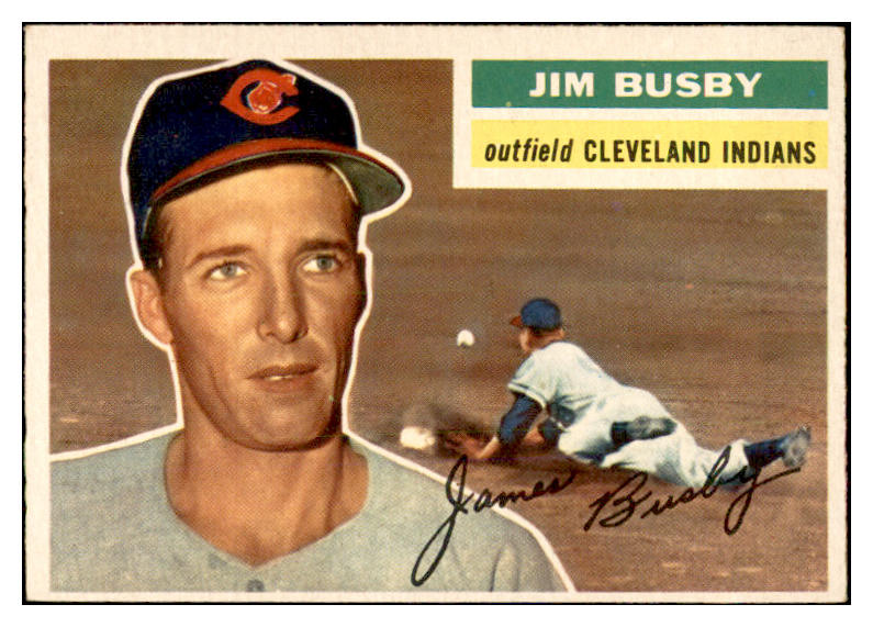 1956 Topps Baseball #330 Jim Busby Indians EX-MT 535379