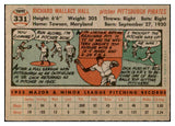 1956 Topps Baseball #331 Dick Hall Pirates EX-MT 535380