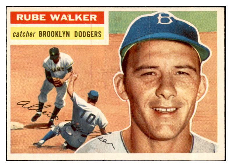 1956 Topps Baseball #333 Rube Walker Dodgers EX-MT 535382