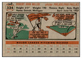 1956 Topps Baseball #334 Bob Miller Phillies EX-MT 535385