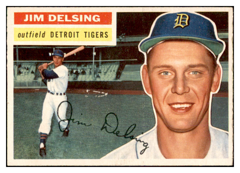 1956 Topps Baseball #338 Jim Delsing Tigers EX-MT 535392