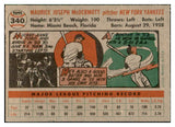 1956 Topps Baseball #340 Mickey McDermott Yankees EX-MT 535395