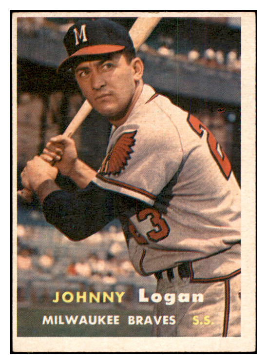 1957 Topps Baseball #004 Johnny Logan Braves EX-MT 535397