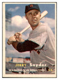 1957 Topps Baseball #022 Jerry Snyder Senators EX-MT 535399