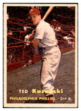 1957 Topps Baseball #027 Ted Kazanski Phillies EX-MT 535401