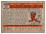 1957 Topps Baseball #041 Hal Smith A's EX-MT 535405