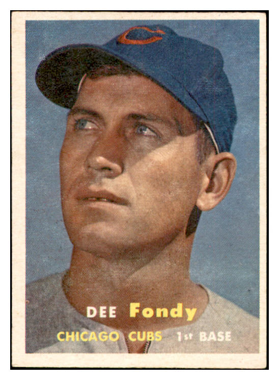 1957 Topps Baseball #042 Dee Fondy Cubs EX-MT 535406