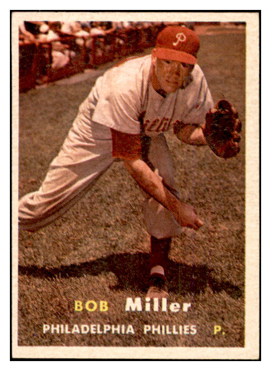 1957 Topps Baseball #046 Bob Miller Phillies EX-MT 535407
