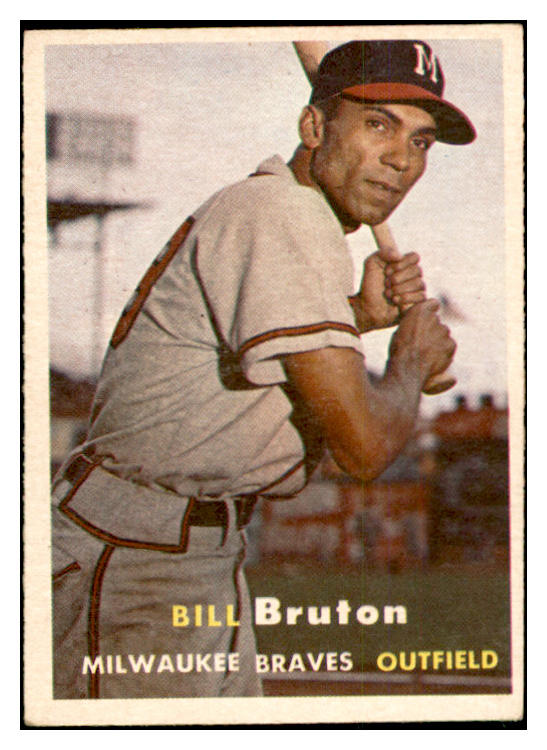 1957 Topps Baseball #048 Bill Bruton Braves EX-MT 535408