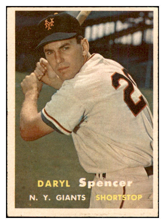 1957 Topps Baseball #049 Daryl Spencer Giants EX-MT 535409