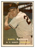1957 Topps Baseball #049 Daryl Spencer Giants EX-MT 535409