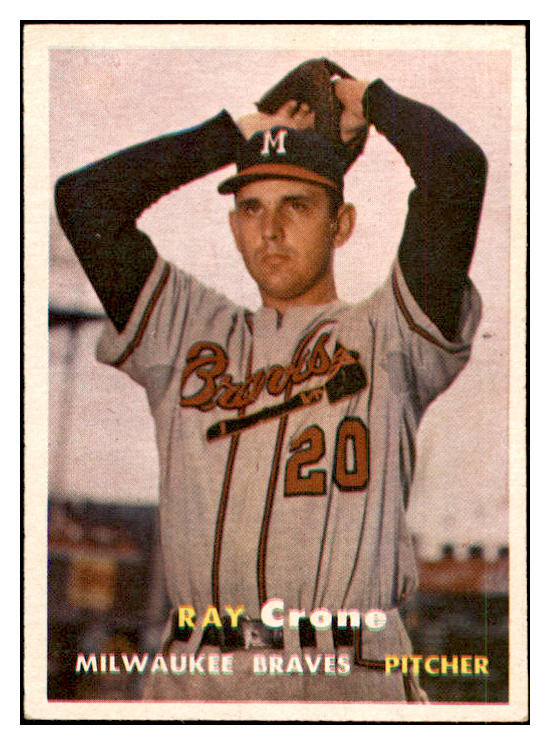 1957 Topps Baseball #068 Ray Crone Braves EX-MT 535420
