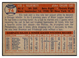 1957 Topps Baseball #074 Vito Valentinetti Cubs EX-MT 535422