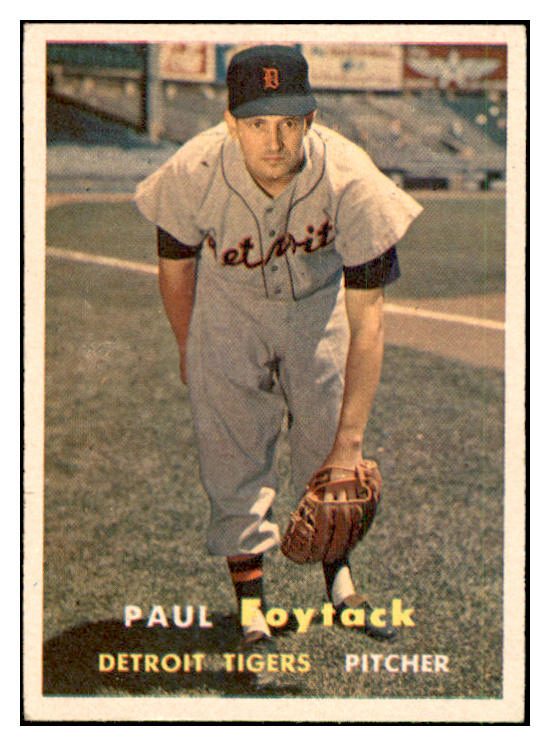 1957 Topps Baseball #077 Paul Foytack Tigers EX-MT 535423