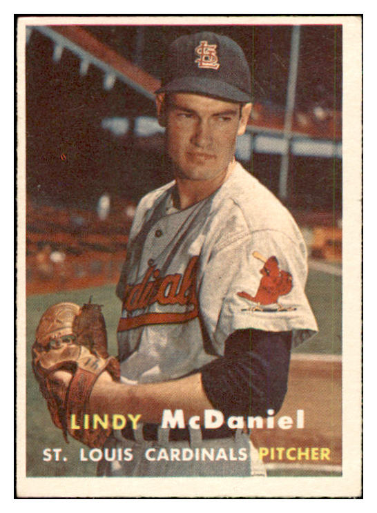 1957 Topps Baseball #079 Lindy McDaniel Cardinals EX-MT 535425
