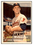 1957 Topps Baseball #081 Herm Wehmeier Cardinals EX-MT 535426