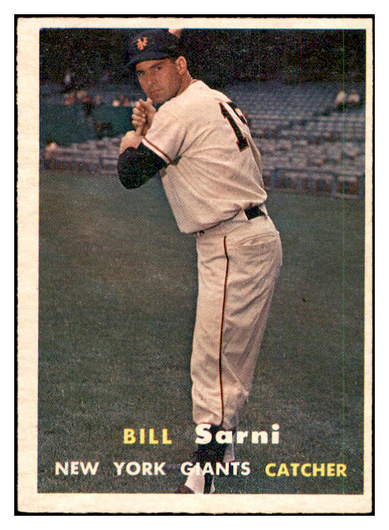 1957 Topps Baseball #086 Bill Sarni Giants EX-MT 535428