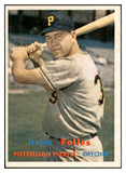 1957 Topps Baseball #104 Hank Foiles Pirates EX-MT 535431