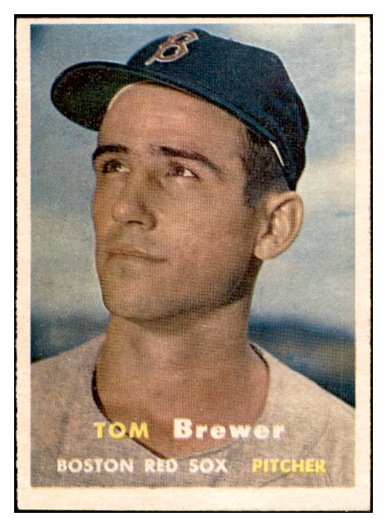 1957 Topps Baseball #112 Tom Brewer Red Sox EX-MT 535436