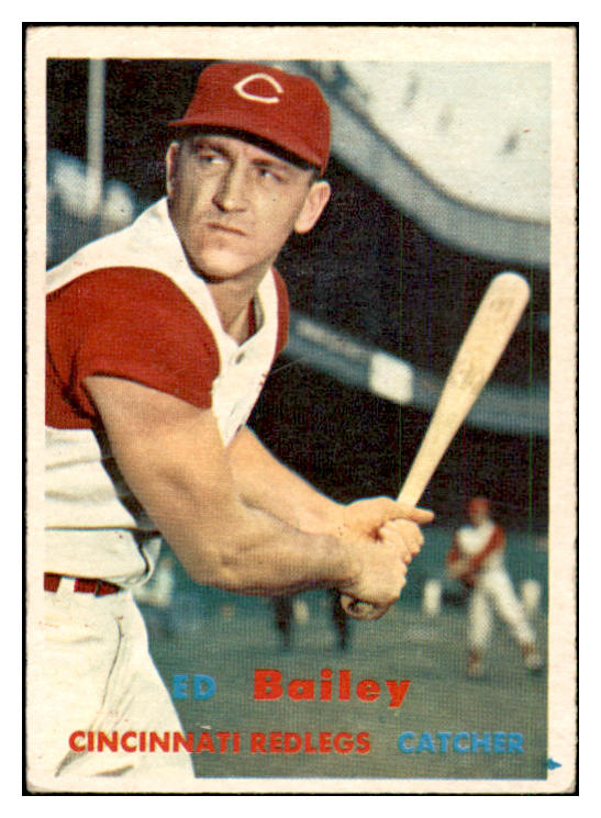 1957 Topps Baseball #128 Ed Bailey Reds EX-MT 535440