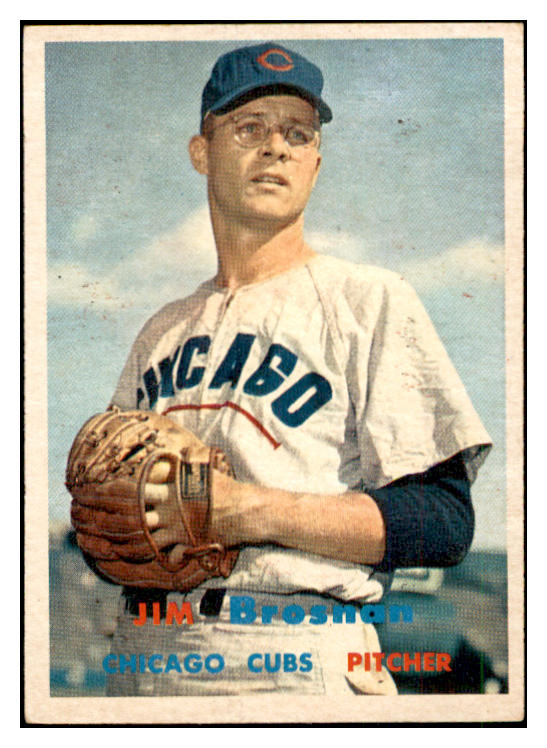 1957 Topps Baseball #155 Jim Brosnan Cubs EX-MT 535452
