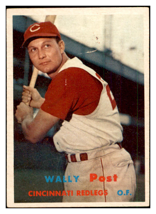 1957 Topps Baseball #157 Wally Post Reds EX-MT 535454
