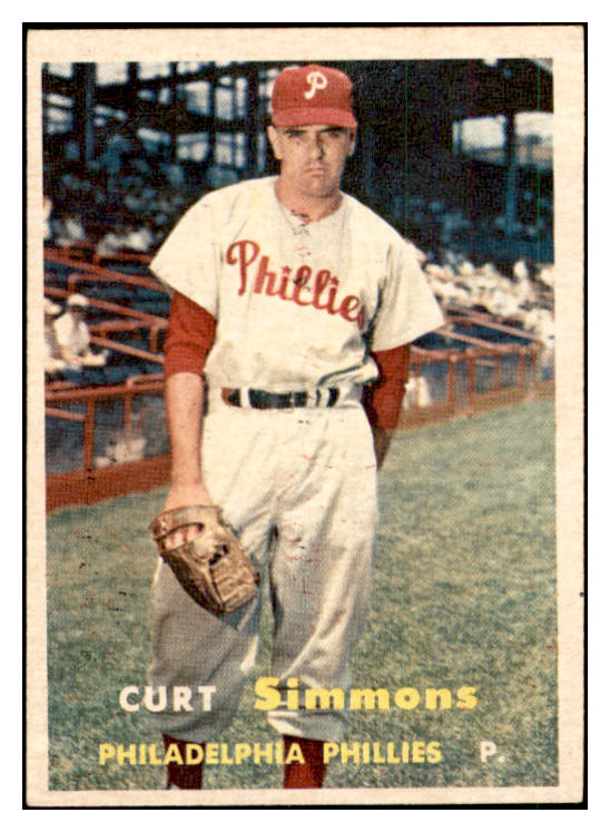 1957 Topps Baseball #158 Curt Simmons Phillies EX-MT 535455