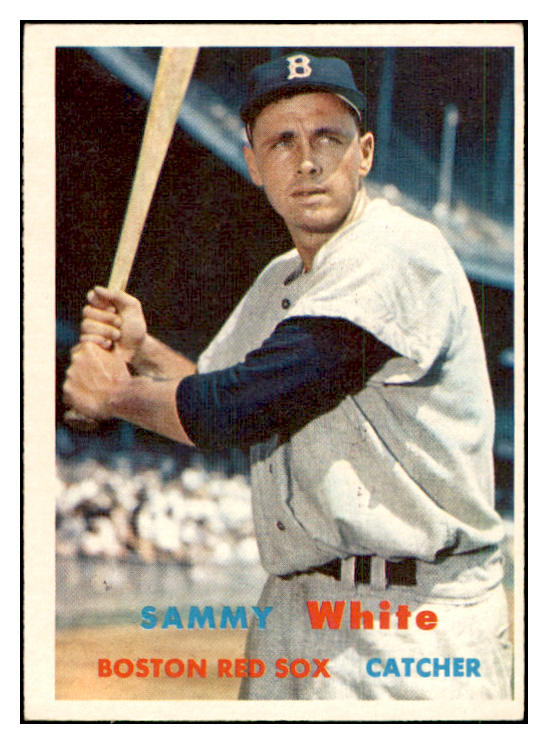 1957 Topps Baseball #163 Sammy White Red Sox EX-MT 535457