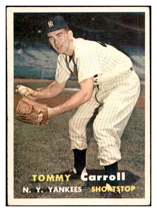 1957 Topps Baseball #164 Tommy Carroll Yankees EX-MT 535458
