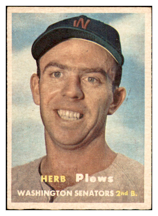 1957 Topps Baseball #169 Herb Plews Senators EX-MT 535460