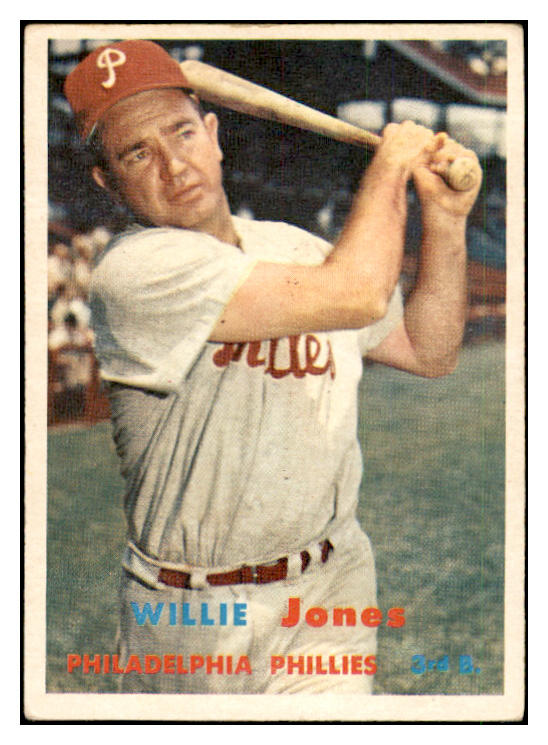 1957 Topps Baseball #174 Willie Jones Phillies EX-MT 535461