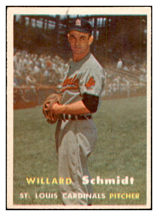 1957 Topps Baseball #206 Willard Schmidt Cardinals EX-MT 535474