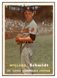 1957 Topps Baseball #206 Willard Schmidt Cardinals EX-MT 535474