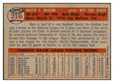 1957 Topps Baseball #216 Marv Grissom Giants EX-MT 535479