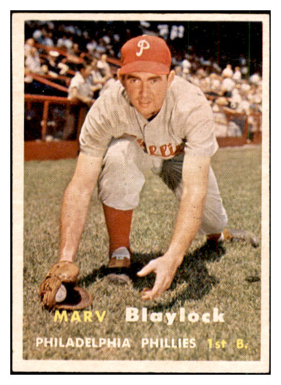 1957 Topps Baseball #224 Marv Blaylock Phillies EX-MT 535484