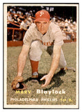 1957 Topps Baseball #224 Marv Blaylock Phillies EX-MT 535484