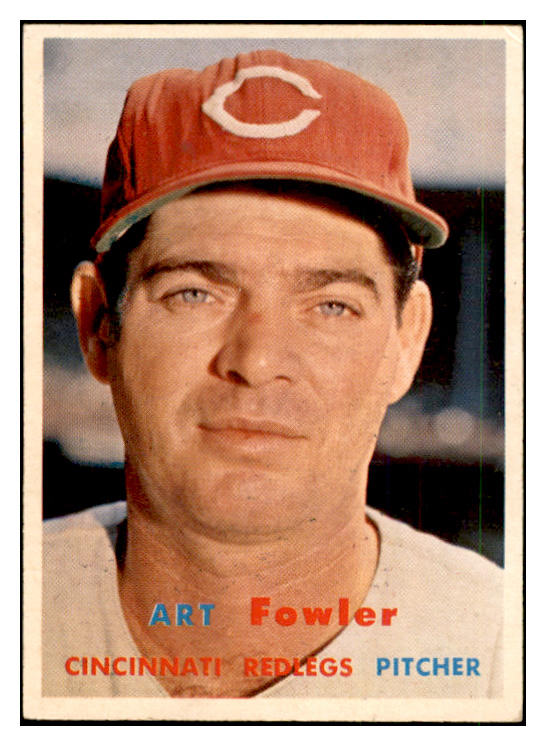 1957 Topps Baseball #233 Art Fowler Reds EX-MT 535488