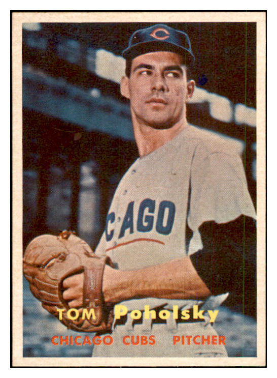 1957 Topps Baseball #235 Tom Poholsky Cubs EX-MT 535489
