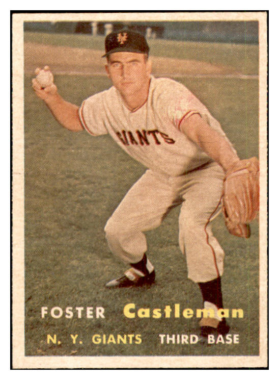1957 Topps Baseball #237 Foster Castleman Giants EX-MT 535491