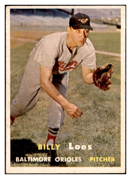 1957 Topps Baseball #244 Billy Loes Orioles EX-MT 535494