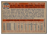 1957 Topps Baseball #244 Billy Loes Orioles EX-MT 535494