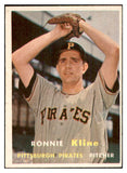 1957 Topps Baseball #256 Ronnie Kline Pirates EX-MT 535498