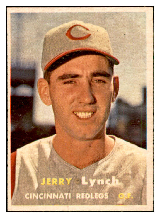 1957 Topps Baseball #358 Jerry Lynch Reds EX-MT 535505