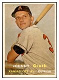 1957 Topps Baseball #360 Johnny Groth A's EX-MT 535507