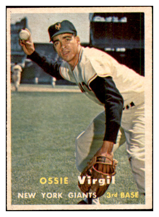 1957 Topps Baseball #365 Ossie Virgil Giants EX-MT 535510