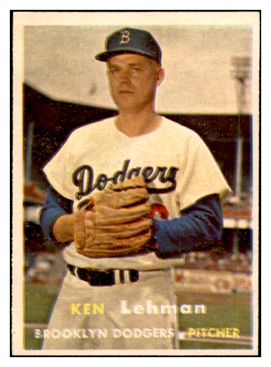 1957 Topps Baseball #366 Ken Lehman Dodgers EX-MT 535511