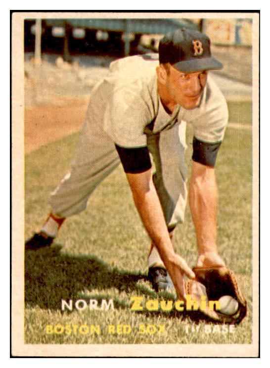 1957 Topps Baseball #372 Norm Zauchin Red Sox EX-MT 535516