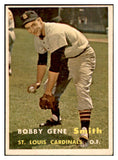 1957 Topps Baseball #384 Bobby Smith Cardinals EX-MT 535522