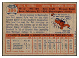 1957 Topps Baseball #386 Lyle Luttrell Senators EX-MT 535523